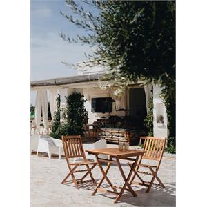 TAVOLO DA GIARDINO PIEGHEVOLE QUADRATO IN LEGNO BIZZOTTO NOEMI 70X70CM in Arredamento giardino