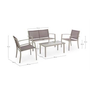 SALOTTO DA GIARDINO BIZZOTTO PEDER TORTORA in Arredamento giardino