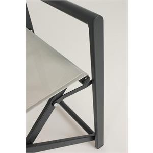 SEDIA REGISTA IN ALLUMINIO BIZZOTTO TAYLOR GRIGIA in Arredamento giardino