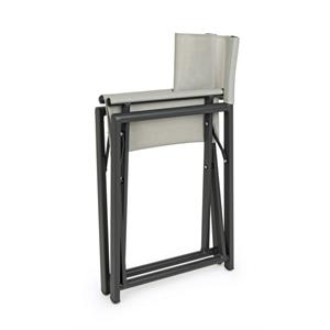 SEDIA REGISTA IN ALLUMINIO BIZZOTTO TAYLOR GRIGIA in Arredamento giardino