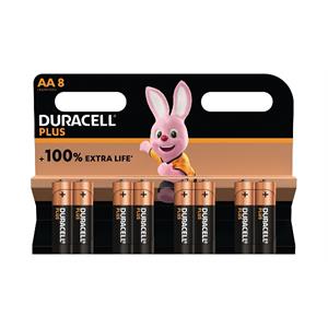 DURACELL PLUS 100 AA BLISTER 8 PZ in Elettricità e smart home