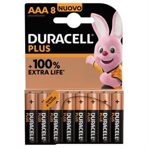 DURACELL PLUS 100 AAA BLISTER 8 PZ in Elettricità e smart home