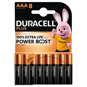 PILE DURACELL AAA PLUS POWER BOOST - CONFEZIONE DA 8 MINISTILO in Elettricità e smart home