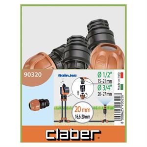 RACCORDO DIAMETRO 20 MM. PER COLLEGARE TUBI IRRIGAZIONE GIARDINO A PARTENZA FILETTATA MASCHIO DA 3/4” in Giardinaggio