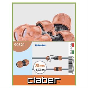 PROLUNGA DIAMETRO 20 MM. PER COLLEGARE DUE SPEZZONI TUBO IRRIGAZIONE GIARDINO in Giardinaggio