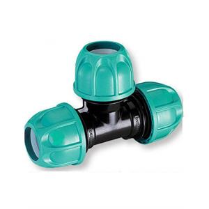 RACCORDO A T DIAMETRO 25 MM. PER COLLEGARE 3 TUBI IRRIGAZIONE GIARDINO FORMANDO UNA DERIVAZIONE A T in Giardinaggio