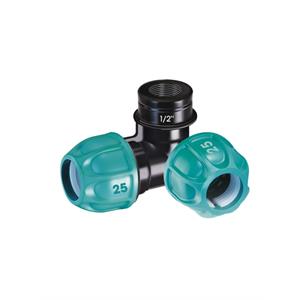 RACCORDO A GOMITO DIAMETRO 25 MM. FILETTO ½ F”  PER COLLEGARE UN MICROIRRIGATORE A SCOMPARSA A FINE LINEA in Giardinaggio