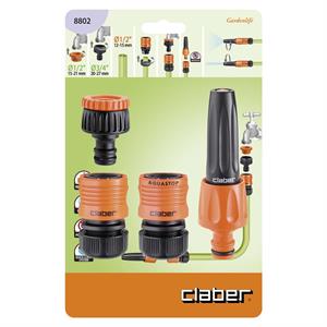 CLABER STARTER KIT IRRIGAZIONE GIARDINO 1/2” CON LANCIA SPRUZZO in Giardinaggio