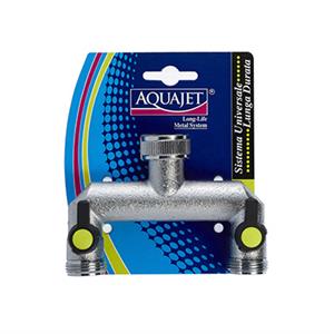 DEVIATORE ACQUA A 2 VIE INDIPENDENTI E REGOLABILI 3/4” AQUAJET in Arredamento giardino