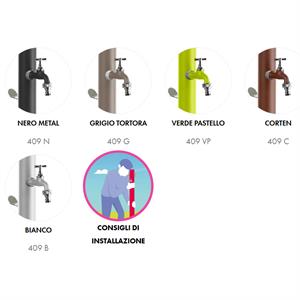 FONTANA A COLONNA DA GIARDINO TONDA AQUAPOINT LOOP BIANCA in Arredamento giardino