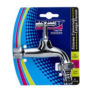 RUBINETTO DA GIARDINO CROMATO CON INNESTO RAPIDO 1/2