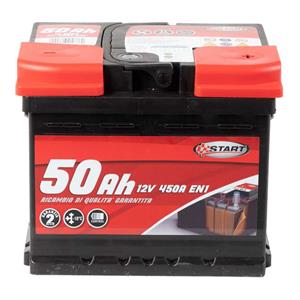 BATTERIA AUTO 50 Ah 12V 450A EN1 START in Accessori auto e moto