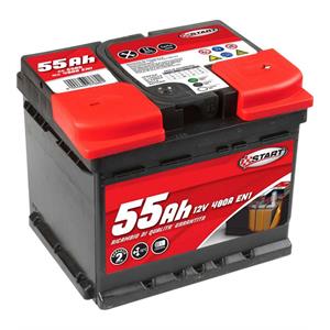 BATTERIA AUTO 55 Ah 12V 480A EN1 START in Accessori auto e moto