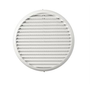 GRIGLIA DI AERAZIONE CON MOLLE E RETE ANTINSETTI - UNIVERSALE - Ø235 MM PER FORI DA Ø165 A Ø220 MM - BIANCO in Stufe e clima