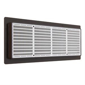 GRIGLIA DI AERAZIONE PER PORTA DA INCASSO 254X108 MM CON RETE ANTINSETTI PER FORI DA 230X84 MM - MARRONE in Stufe e clima