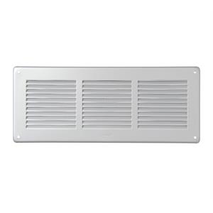 GRIGLIA DI AERAZIONE DA SOVRAPPORRE RETTANGOLARE IN METALLO - 340X140 MM - COLORE ARGENTO in Stufe e clima