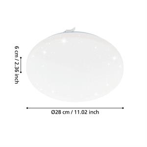 FRANIA S - PLAFONIERA A SOFFITTO LED - EFFETTO CRISTALLO - 1100 LUMEN - 3000K - ø28 cm in Illuminazione