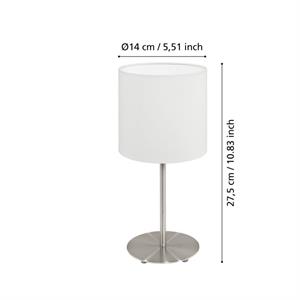LAMPADA DA TAVOLO DI DESIGN EGLO PASTERI BIANCA in Illuminazione