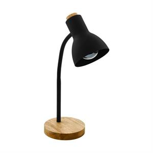 LAMPADA DA TAVOLO MODERNA DESIGN IN LEGNO EGLO VERADAL NERA in Illuminazione