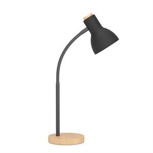 LAMPADA DA TAVOLO MODERNA DESIGN IN LEGNO EGLO VERADAL NERA in Illuminazione