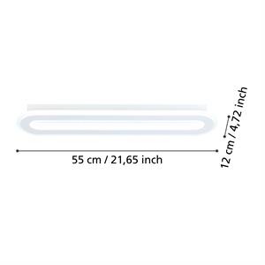 MACCHIONI - PLAFONIERA LED DIMMERABILE - EFFETTO CRISTALLO - 2700-6500K - 2360 LUMEN - 20W - 55x12 CM in Illuminazione