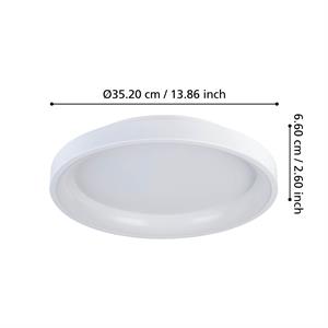 LORETELLO - PLAFONIERA LED DIMMERABILE - 12W - 1440 LUMEN - 2700-6500K - ø35 CM -BIANCO in Illuminazione