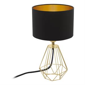 LAMPADA DA TAVOLO DI DESIGN EGLO CARLTON 2 NERO-ORO in Illuminazione