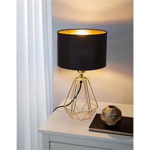 LAMPADA DA TAVOLO DI DESIGN EGLO CARLTON 2 NERO-ORO in Illuminazione