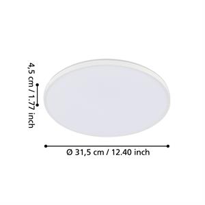 CRESPILLO - PLAFONIERA A SOFFITTO LED ROTONDA - 4000K - 1800 LUMEN - 15W - ø31,5 CM in Illuminazione