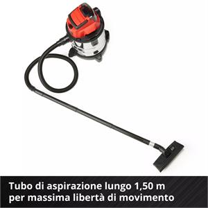 BIDONE ASPIRATUTTO A BATTERIA EINHELL - ASPIRALIQUIDI E SOLIDI - TC-VC 18/20 Li - SOLO in Utensileria