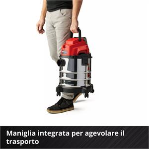 BIDONE ASPIRATUTTO A BATTERIA EINHELL - ASPIRALIQUIDI E SOLIDI - TC-VC 18/20 Li - SOLO in Utensileria