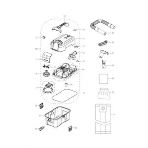 ASPIRATUTTO A BATTERIA EINHELL TE-VC 18/10 Li - SOLO in Utensileria