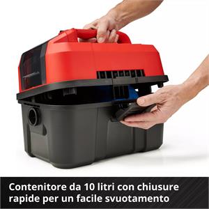 ASPIRATUTTO A BATTERIA EINHELL TE-VC 18/10 Li - SOLO in Utensileria