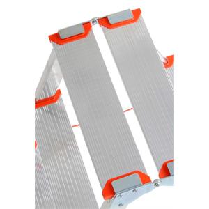 SGABELLO IN ALLUMINIO A SALITA DOPPIA 3+1 GRADINI - 