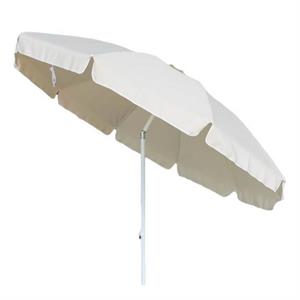 OMBRELLONE MARE IN FIBRA DIAMETRO 240 CM. COLORE ECRU in Arredamento giardino