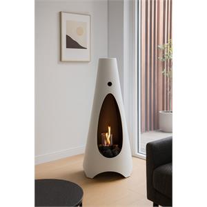 STUFA A BIOETANOLO FIAMMETTA ROUND - BIANCA in Stufe e clima