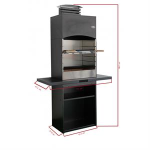 BARBECUE A LEGNA E A CARBONE CON CAPPA - TOLOSA - GMR in Arredamento giardino