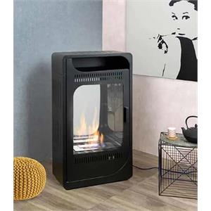 STUFA A COMBUSTIBILE BIOETANOLO 3500W FIAMMETTA VENTILATA NERA 35MQ in Stufe e clima