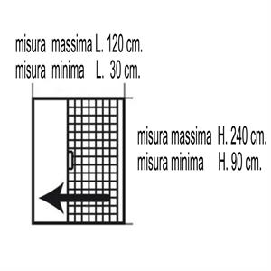 ZANZARIERA AVVOLGIBILE ORIZZONTALE IRS MINIMA 120x240 CM BIANCA in Arredamento giardino