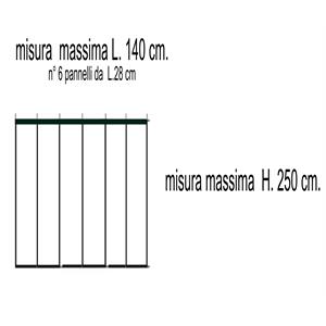 ZANZARIERA A TENDA IRS ECCO STRIP 140x250 CM GRIGIA in Arredamento giardino