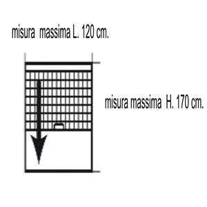 RETE ZANZARIERA AVVOLGIBILE VERTICALE IRS ALVARO NET 120x170 CM in Arredamento giardino