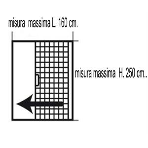 RETE ZANZARIERA AVVOLGIBILE ORIZZONTALE IRS ALVARO NET 160x250 CM in Arredamento giardino