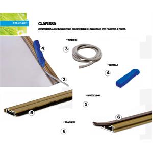 PROFILO IN ALLUMINIO PER ZANZARIERA FISSA IRS CLARISSA 250CM BRONZO in Arredamento giardino