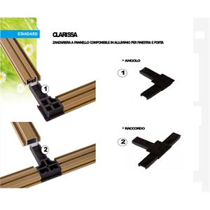 PROFILO IN ALLUMINIO PER ZANZARIERA FISSA IRS CLARISSA 250CM BRONZO in Arredamento giardino