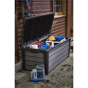 BAULE BAULE PORTA ATTREZZI DA GIARDINO KETER BRUSHWOOD GRAFITE in Arredamento giardino