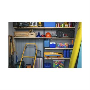 CASETTA DA GIARDINO 2 PORTE PAVIMENTO FINESTRE IN POLICARBONATO - CM 214X218X226H GRIGIO EFFETTO LEGNO – KETER ARTISAN 7X7 in Arredamento giardino