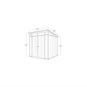 CASETTA DA GIARDINO 2 PORTE PAVIMENTO FINESTRE IN POLICARBONATO - CM 214X218X226H GRIGIO EFFETTO LEGNO – KETER ARTISAN 7X7 in Arredamento giardino