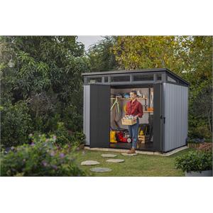 CASETTA DA GIARDINO PORTA ATREZZI DA ESTERNO- CM 277X218X226H GRIGIO – KETER ARTISAN 97  CM 342x218x226 H in Arredamento giardino
