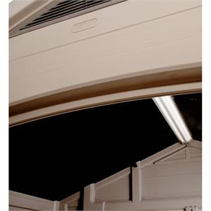 CASETTA DA GIARDINO KETER FACTOR 8X8 COLORE BEIGE PORTA BATTENTE DOPPIA 256,5X255X243 CM in Arredamento giardino