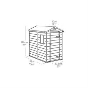 CASETTA DA GIARDINO KETER MANOR 4X6 CM 130X192X198H GRIGIA CON PAVIMENTO in Arredamento giardino